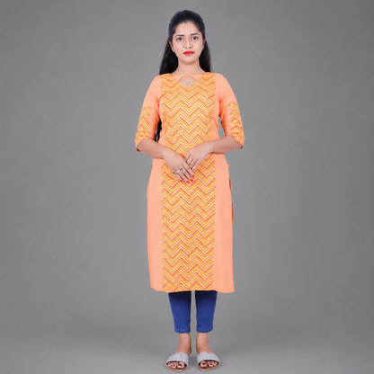 Women Abstract Print Straight Kurta | S3X218