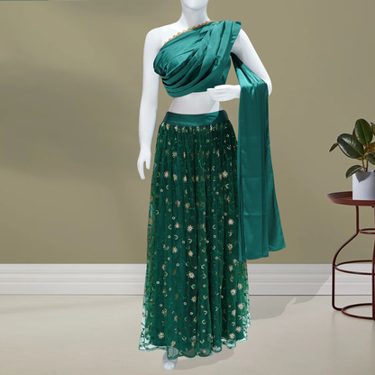 Shop Traditional Ghagra Choli & Chaniya Choli green  Online – Bridal, Festive & Designer Collections