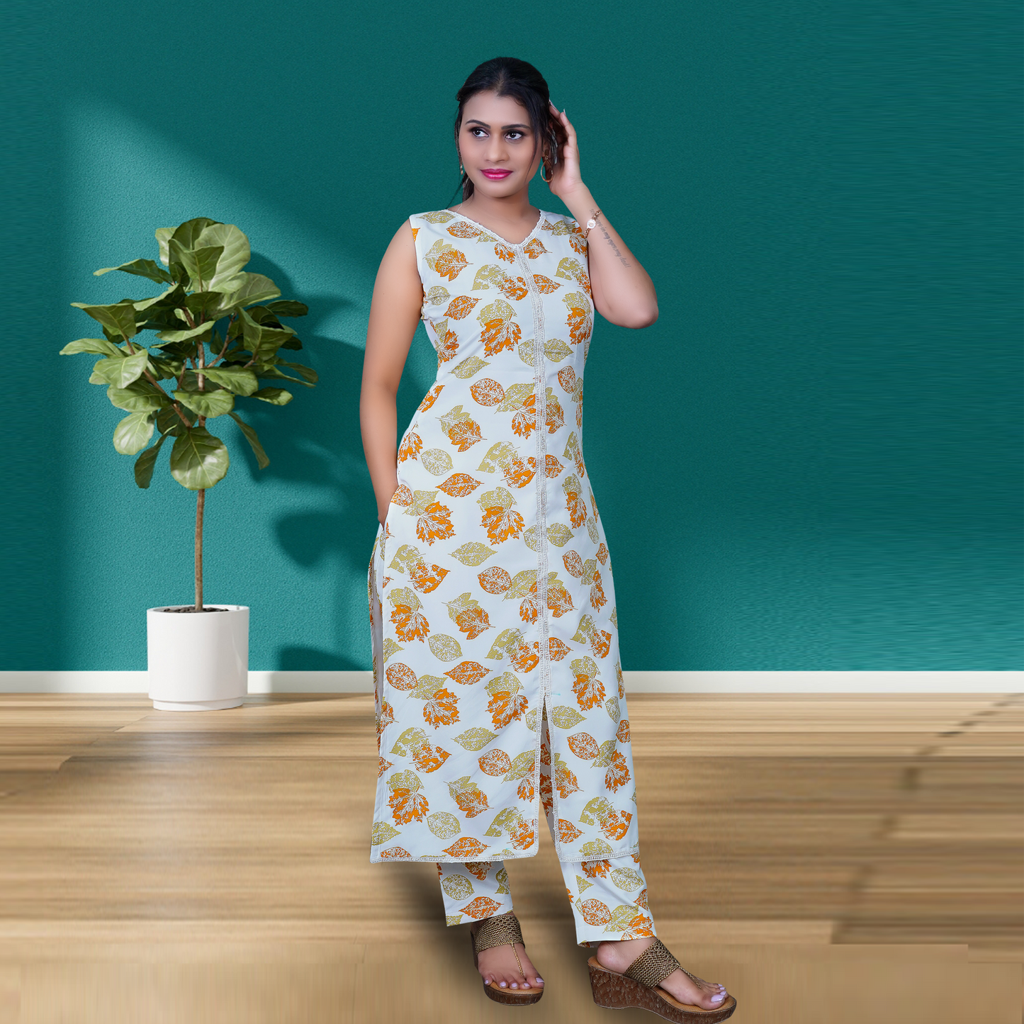 Women A-line Kurta Set