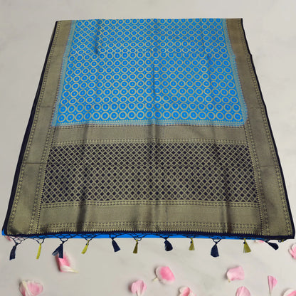 Blue and Gold Fancy Saree | Saree 2