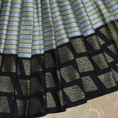 Black and Gold Color Sico Saree