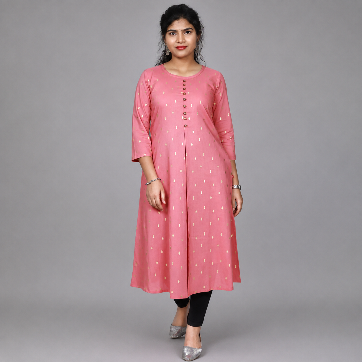 Pink  Kurti for Women| S3K1014