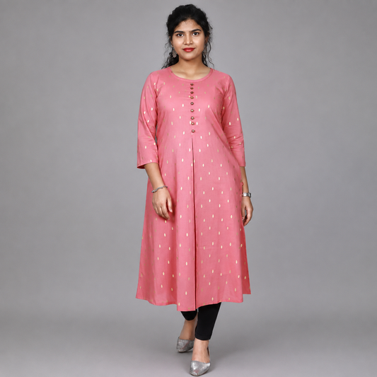Pink  Kurti for Women| S3K1014