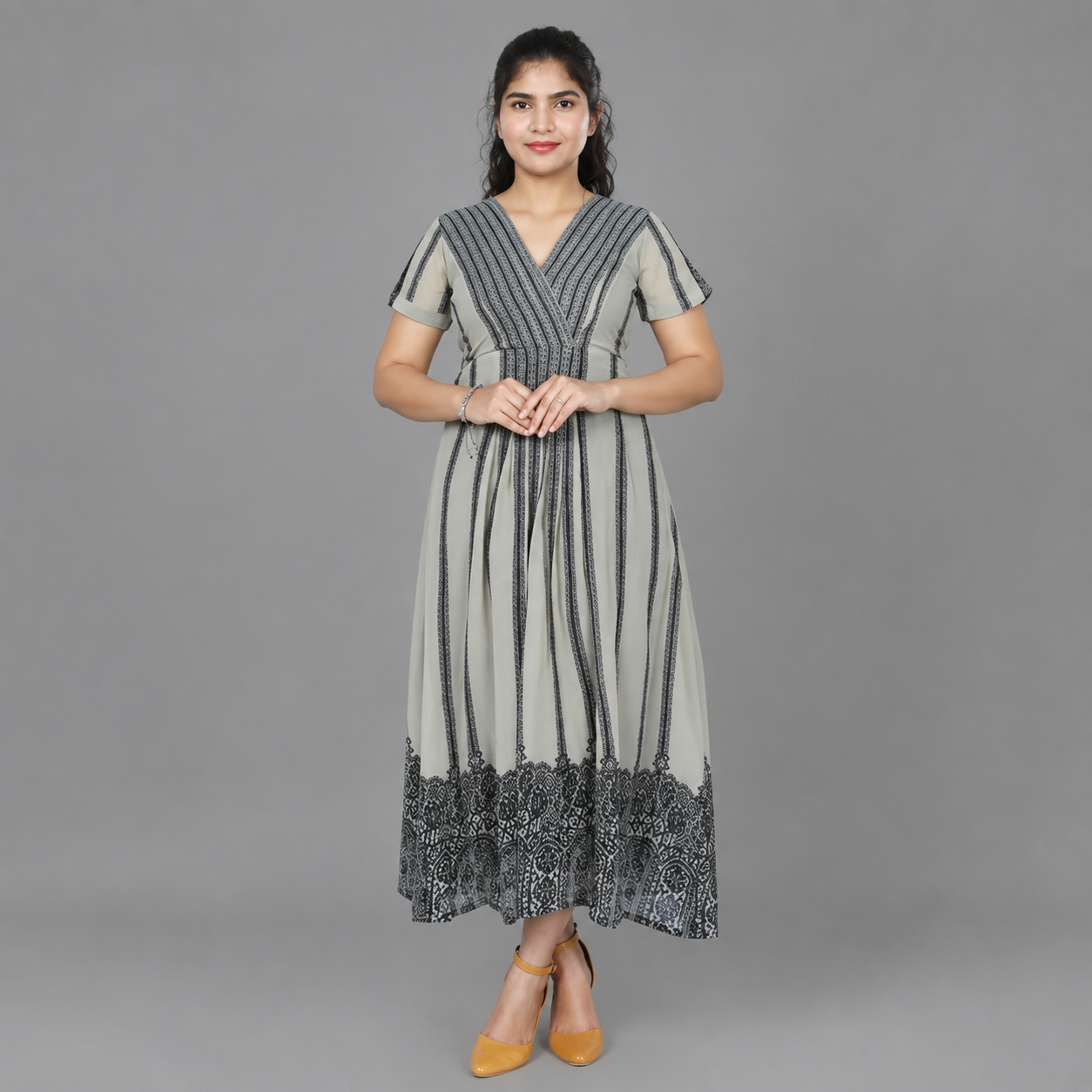 Stylish Grey Gown