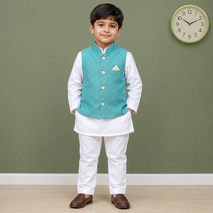 Style Kurta Pyjama Waistcoat for Boys