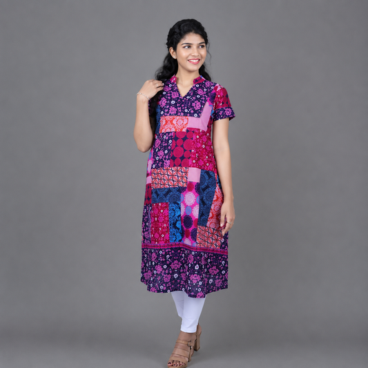 Women Abstract A-line Kurta | S3X158