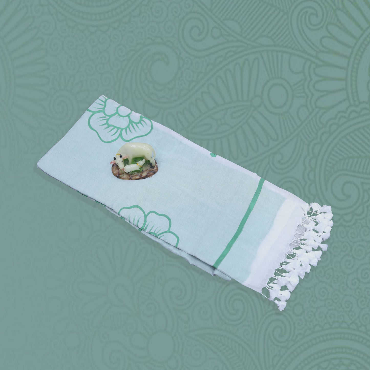 Mul Cotton Hand Painted Saree