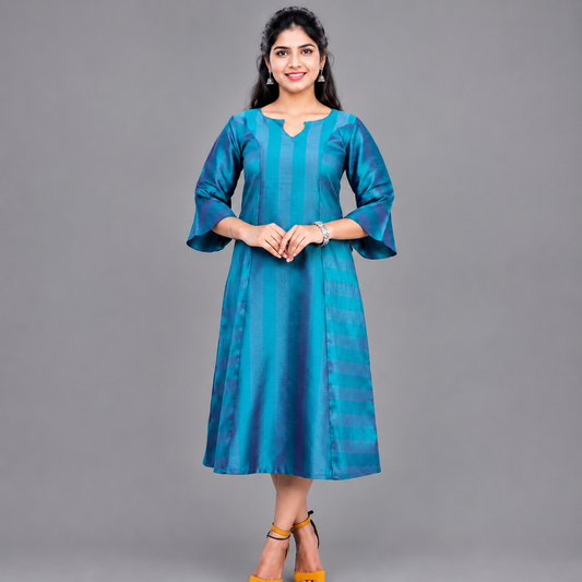 Women's Solid A-line Kurta | Elegant & Timeless Ethnic Wear | S3K269