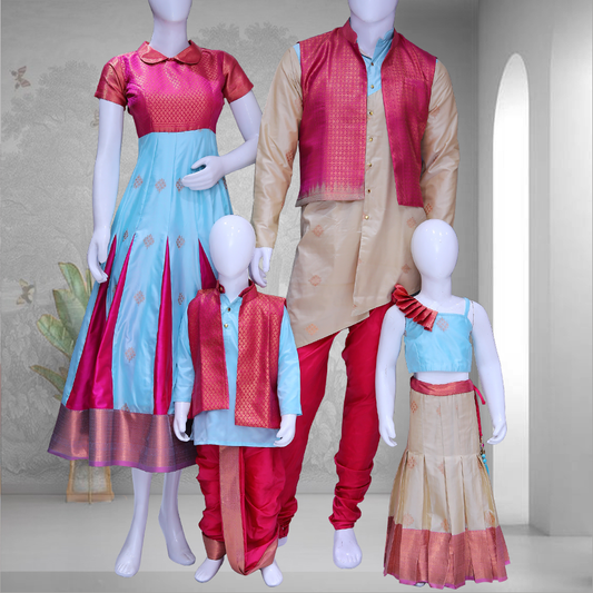 Family Combo Matching Dresses in Hyderabad Family Combo Dress