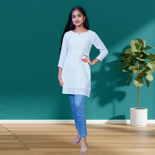 white kurti for girls, dailywear