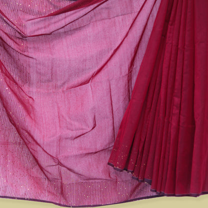 Cotton Silk Sequence Waving Saree