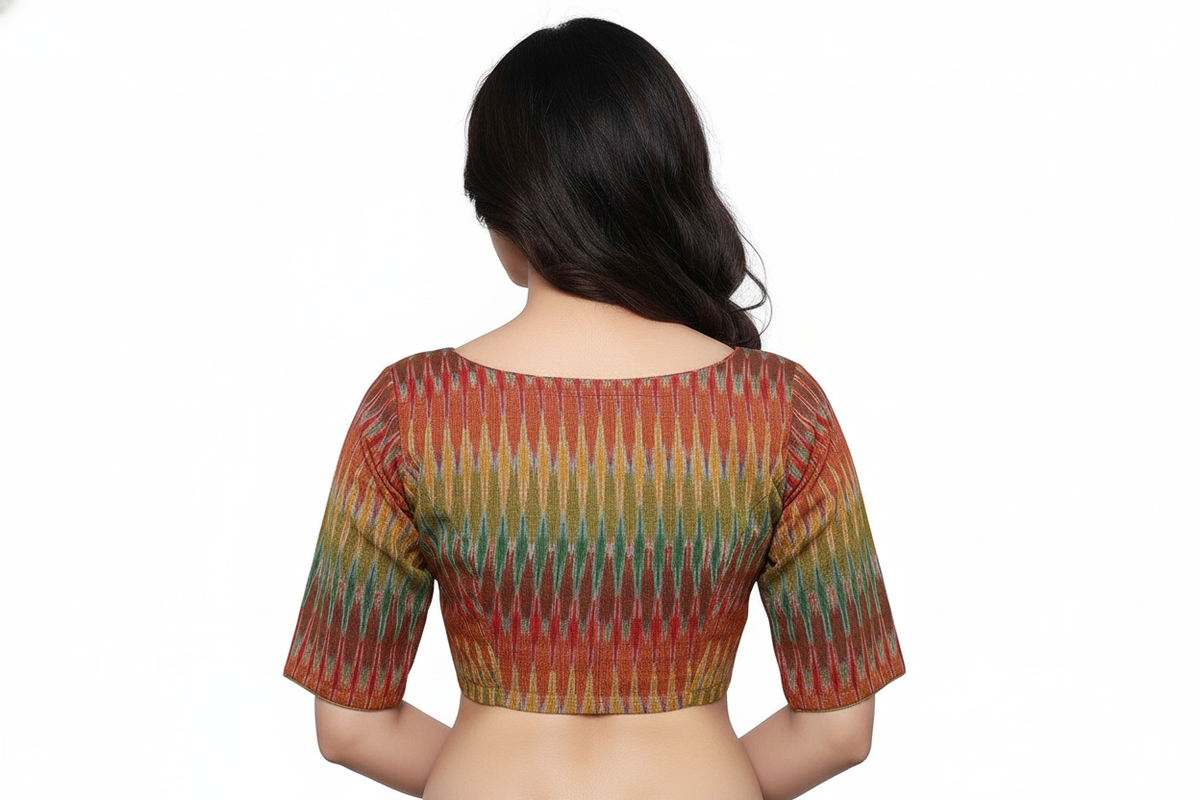 Multicolored Boat Neck Blouse – Bold, Stylish & Versatile | S3 Fashions |  S3B16