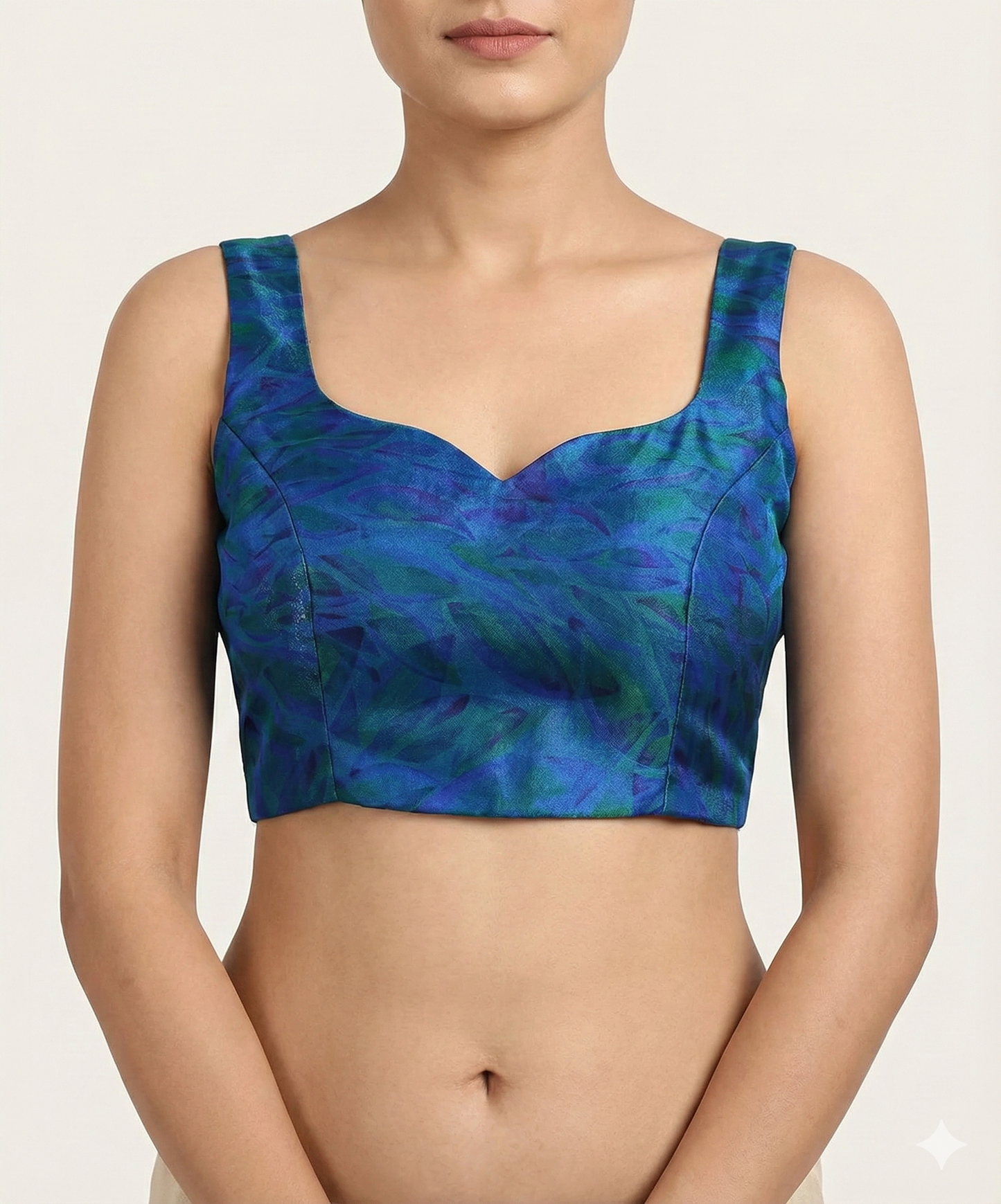 Soft Organza Princess Cut Sleeveless Blouse – Luxe Sheer Elegance | S3 Fashions | S3B13