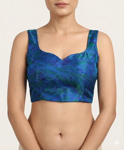 Soft Organza Princess Cut Sleeveless Blouse – Luxe Sheer Elegance | S3 Fashions | S3B13