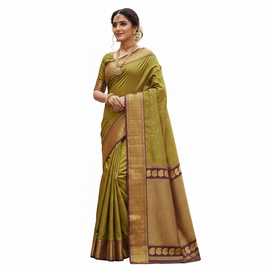 Dark Burgundy Color Gadwal Saree | Gadwal3