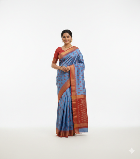 Violet and abd Red Handloom Pattu Saree | Saree 18