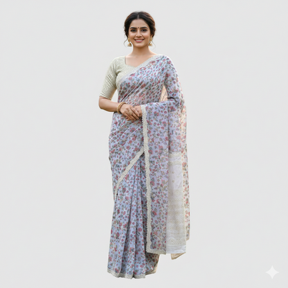 Elegant Georgette Embroidered Saree – Shop Now