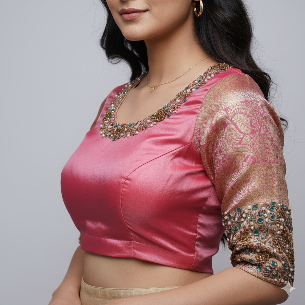 Heavy Maggam Work Wedding Pattu Blouse  | S3MB10