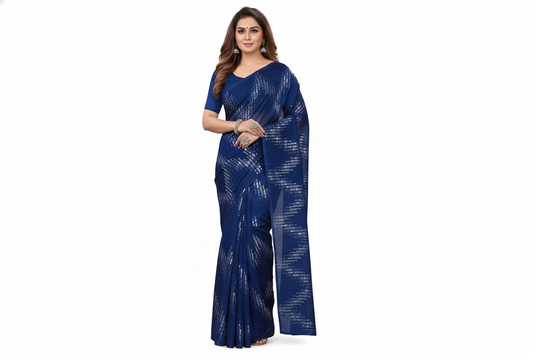 Georgette Sequin Saree – Lightweight Glamour, Timeless Shine
