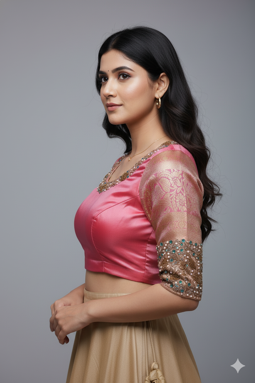 Heavy Maggam Work Wedding Pattu Blouse  | S3MB10