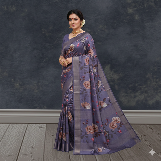 Satin Georgette saree