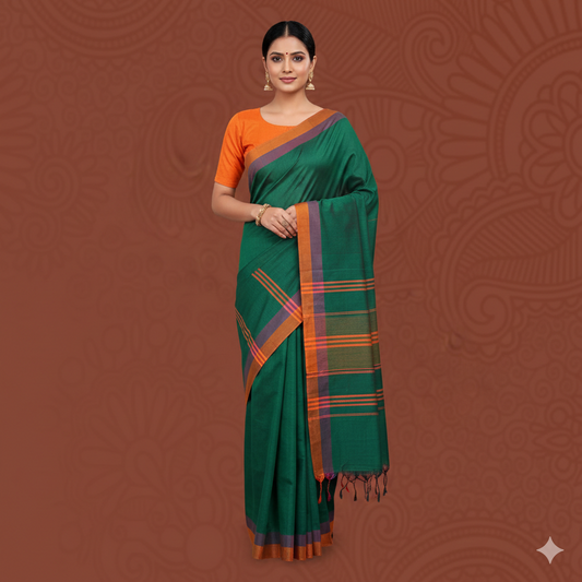 Pure Cotton Hand Woven Begampuri Saree