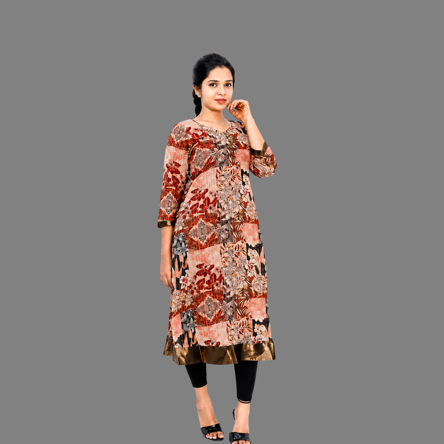 Women Printed A-line Kurta | S3K358
