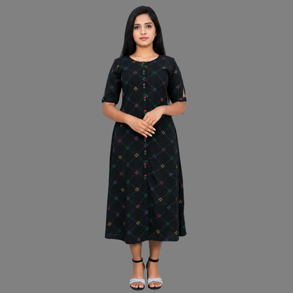 Women Printed A-line Kurta | S3K519