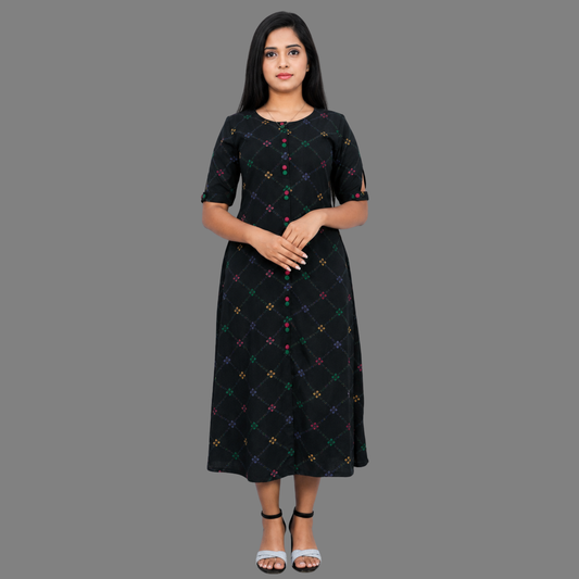 Women Printed A-line Kurta | S3K519
