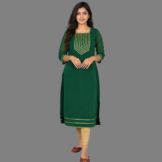 Party Wear Straight Kurta