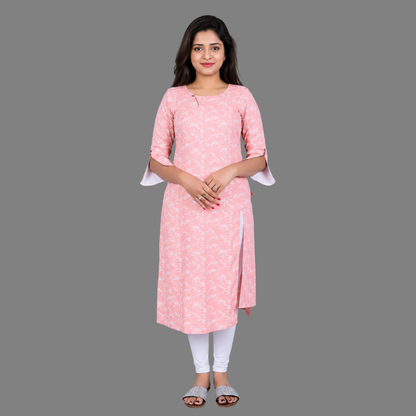 Peach Cotton Kurti