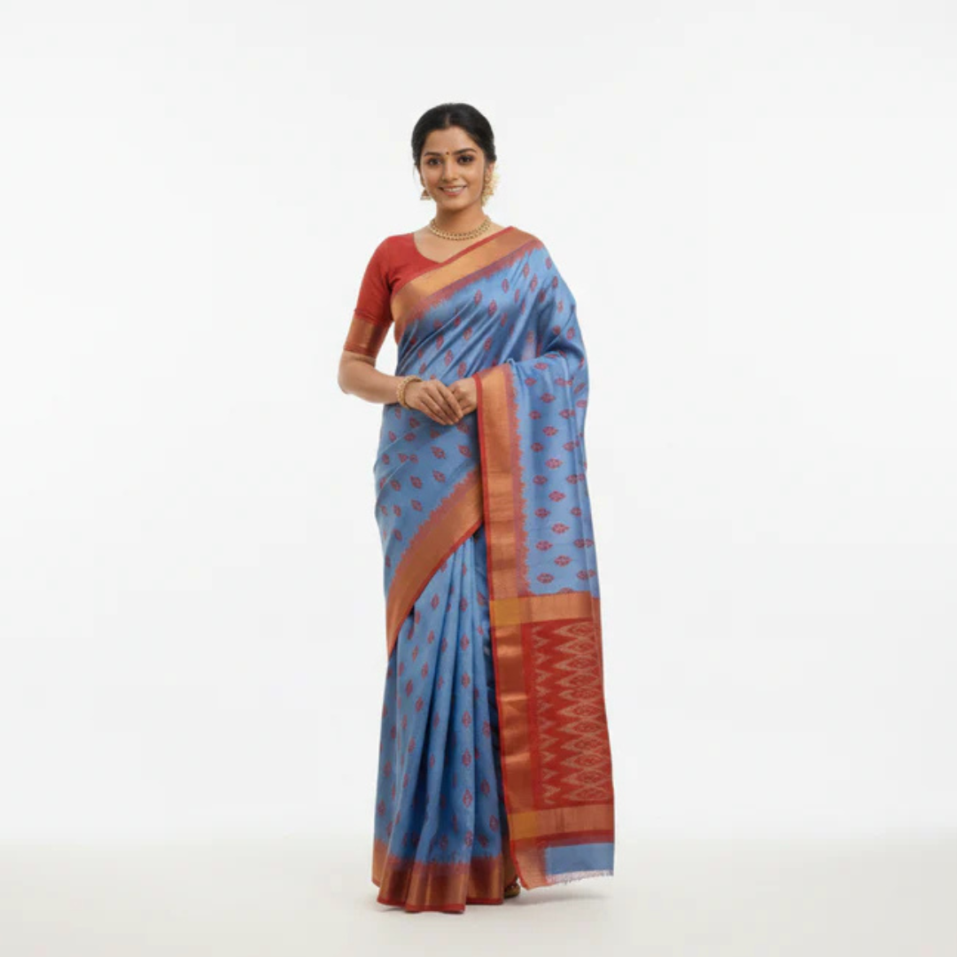 Violet and abd Red Handloom Pattu Saree | Saree 18
