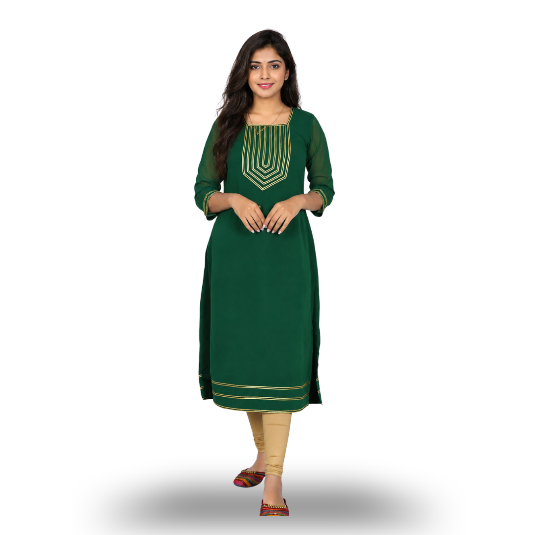 Party Wear Straight Kurta