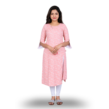 Peach Cotton Kurti