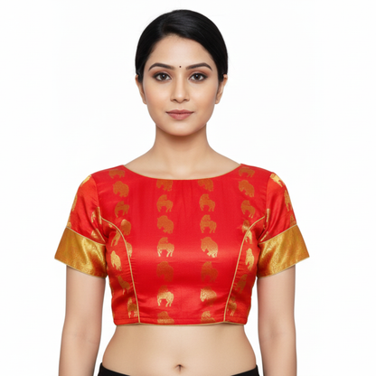 Candy Apple Color Princess Cut Blouse  | S3B29