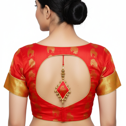 Candy Apple Color Princess Cut Blouse  | S3B29