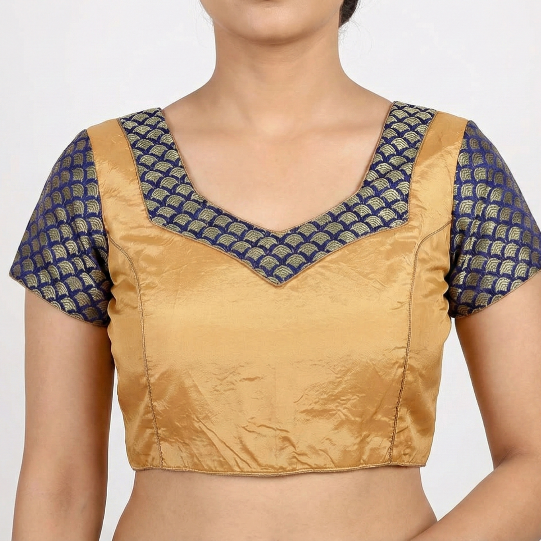 Mustared Yellow Ready Made Blouse   | S3B14