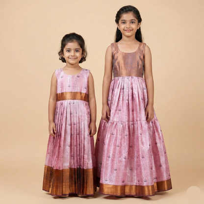 Twinning in Style | Perfect Pastel Purple Dresses for Sisters