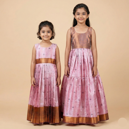 Twinning in Style | Perfect Pastel Purple Dresses for Sisters