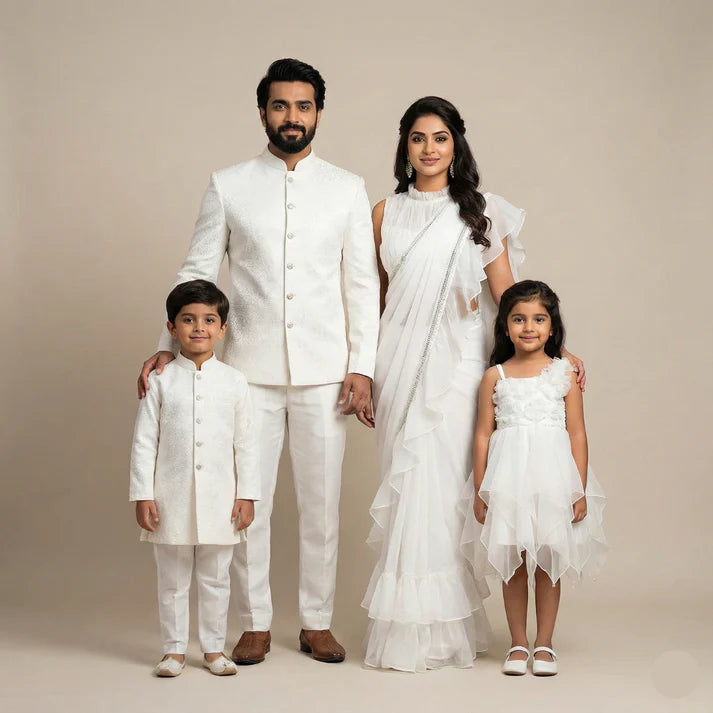 White Family Dress Set