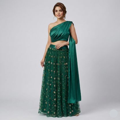 Shop Traditional Ghagra Choli & Chaniya Choli green  Online – Bridal, Festive & Designer Collections