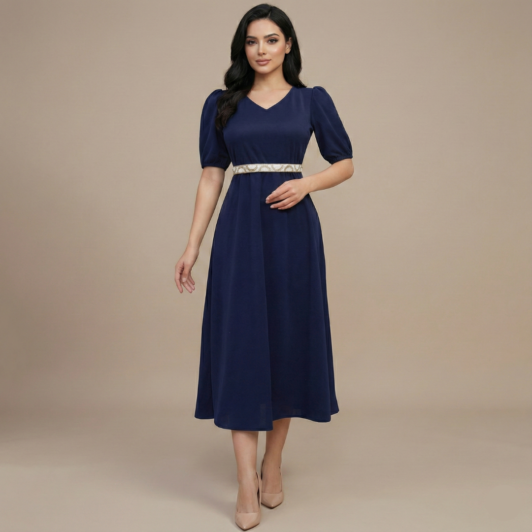 Embellished Fit & Flare Dress SELVIA