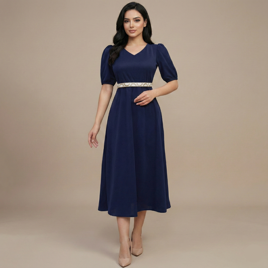 Embellished Fit & Flare Dress SELVIA