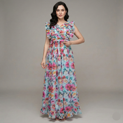 The Floral Gown – Where Elegance Meets Nature