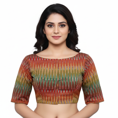 Multicolored Boat Neck Blouse – Bold, Stylish & Versatile | S3 Fashions |  S3B16