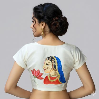 Tanjore Art Handpainted Blouse | S3MB59