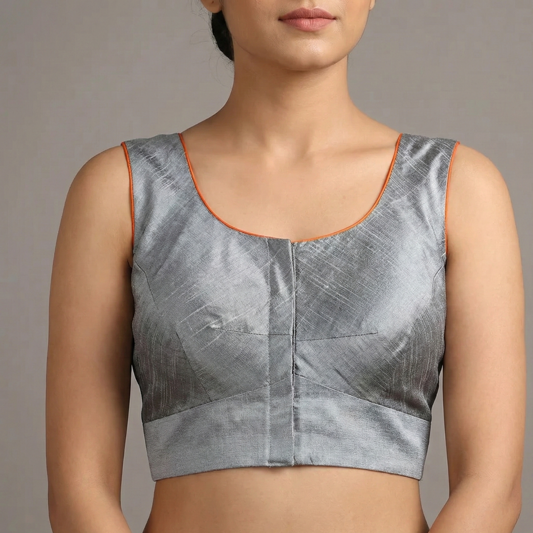 Inspiration by Gond painting & maggam handicrafts work blouse | S3B1263