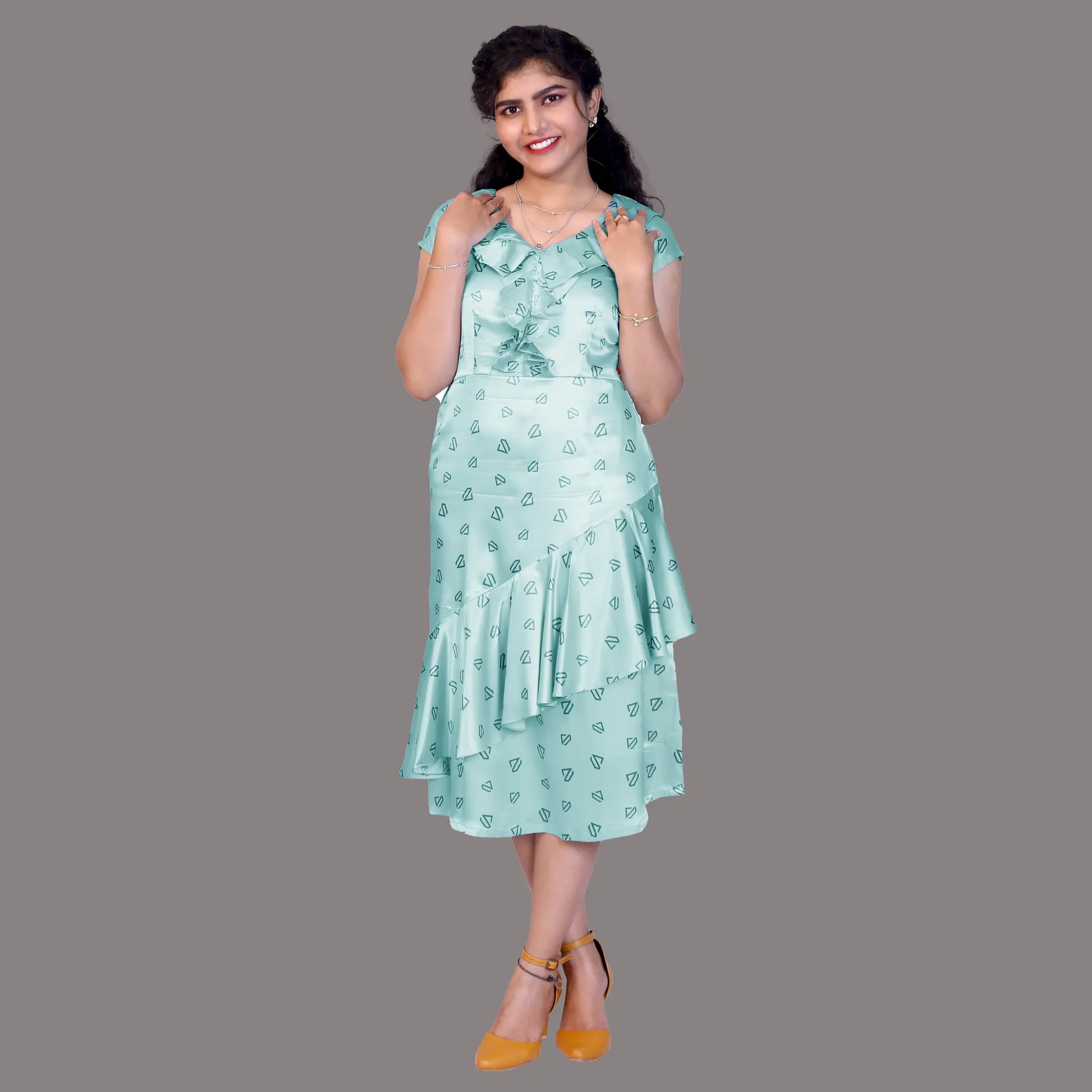 Light Blue Printed One Piece S3K359 S3 Fashions