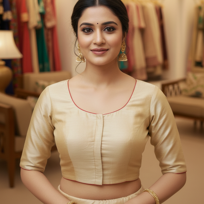 Exquisite Handcrafted Blouse Embellished with Radha Krishna Painting and Maggam Work Blouse | Radha Krishna