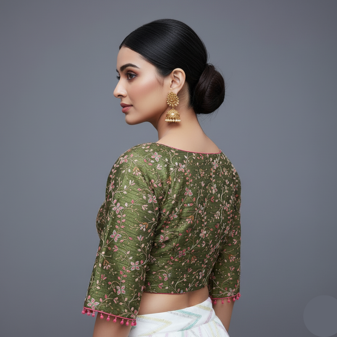 Shop Stylish Boat Neck Blouses soft olive green